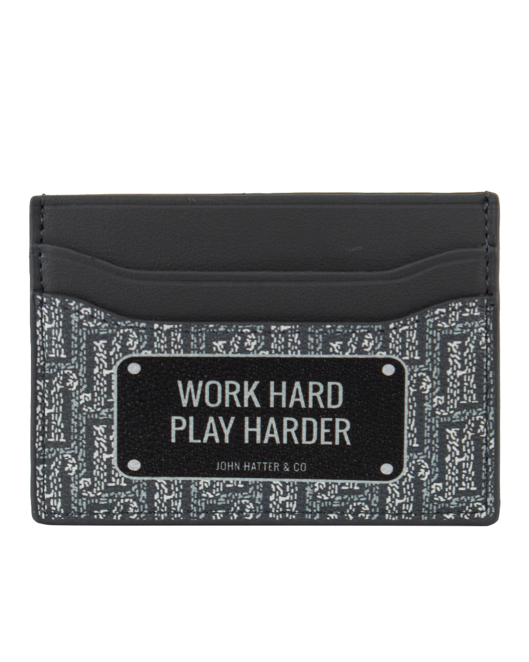 John Hatter & Co кожаный кардхолдер с принтом  артикул 1073 WORK HARD марки John Hatter & Co купить за 15200 руб.