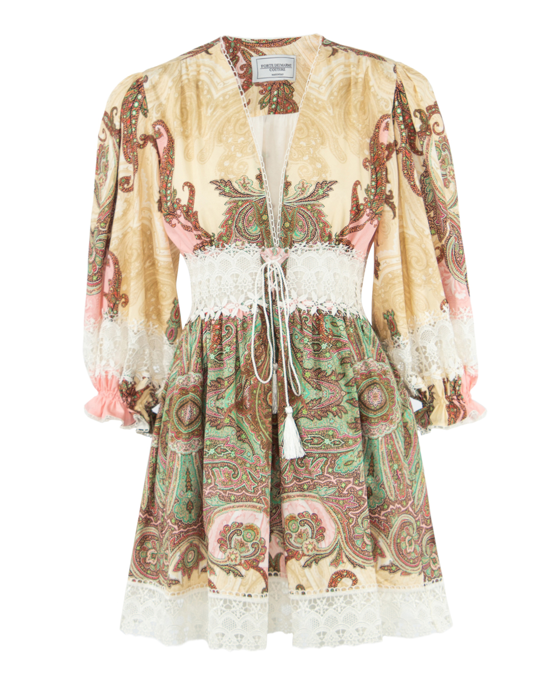 Forte Dei Marmi Couture платье из хлопка  с отделкой шитьем  артикул 23SF7612 марки Forte Dei Marmi Couture купить за 78100 руб.