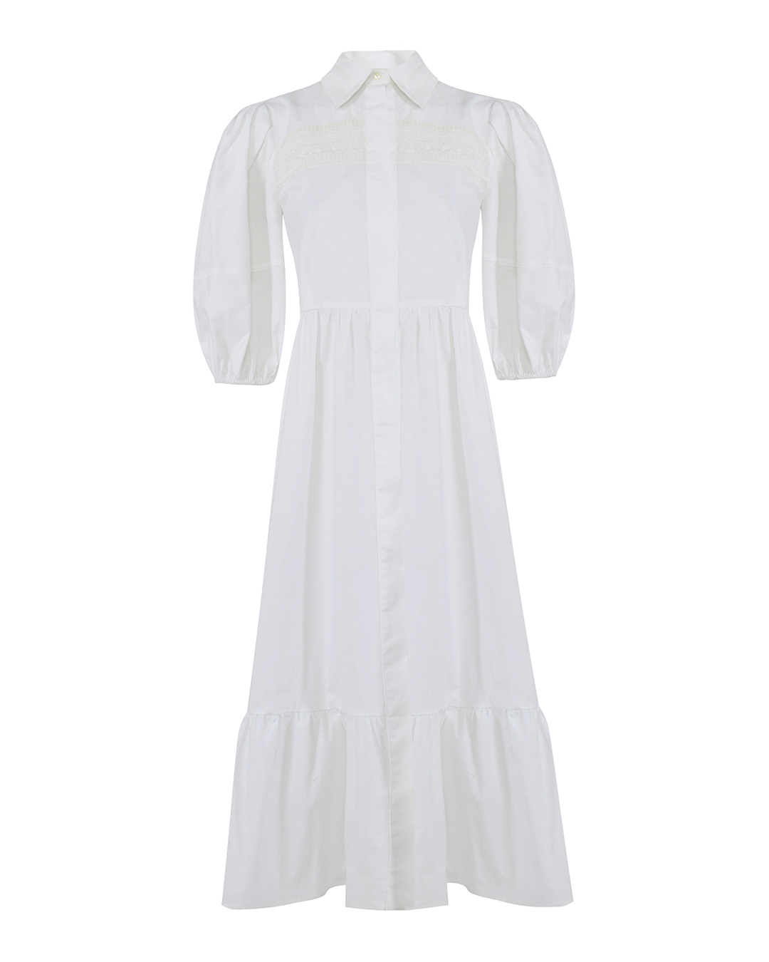 Sfizio платье с рукавами буфами артикул 24FE6208POPLIN марки Sfizio купить за 16800 руб.