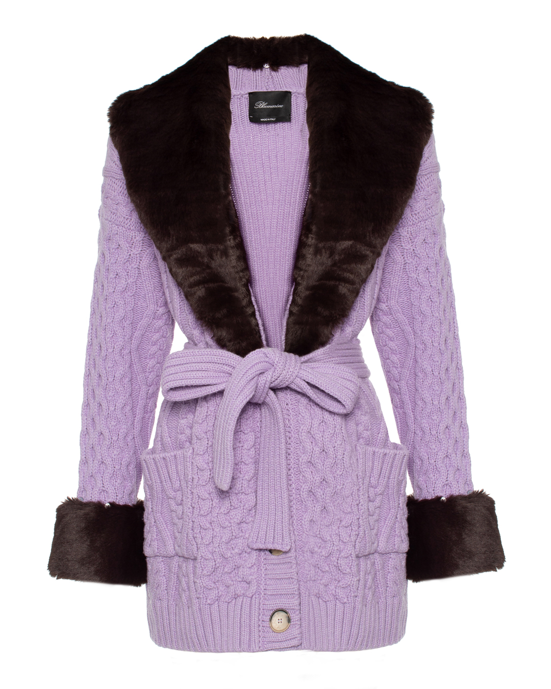 BLUMARINE кардиган из вязаной шерсти и кашемира  артикул 2M014A марки BLUMARINE купить за 29100 руб.