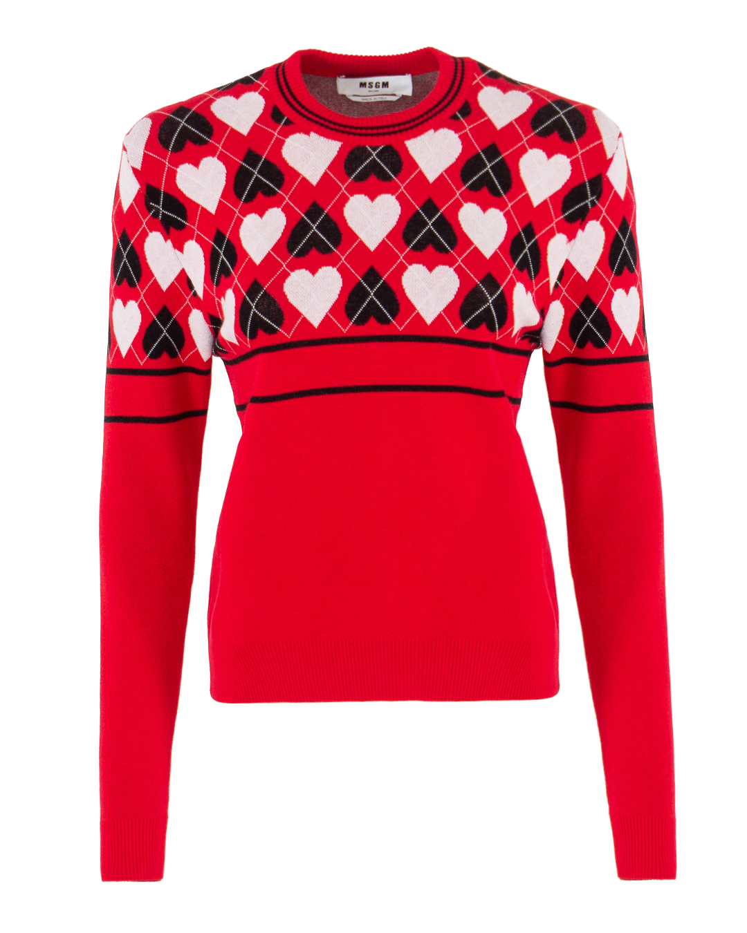 MSGM джемпер из поливискозы с сердцами  артикул 3541MDM203 марки MSGM купить за 43800 руб.