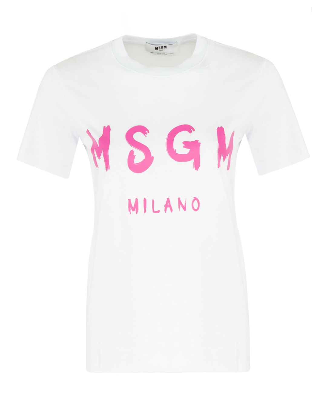 MSGM хлопковая футболка с логотипом бренда  артикул 3641MDM510 марки MSGM купить за 13200 руб.