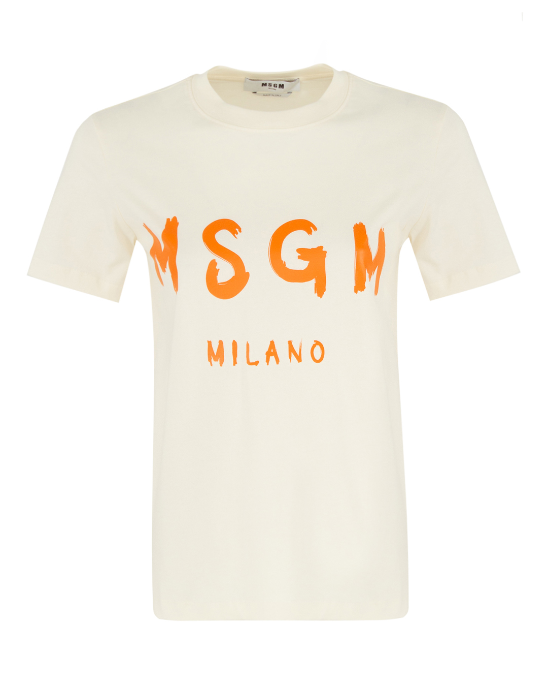 MSGM хлопковая футболка с логотипом бренда  артикул 3641MDM510 марки MSGM купить за 14000 руб.