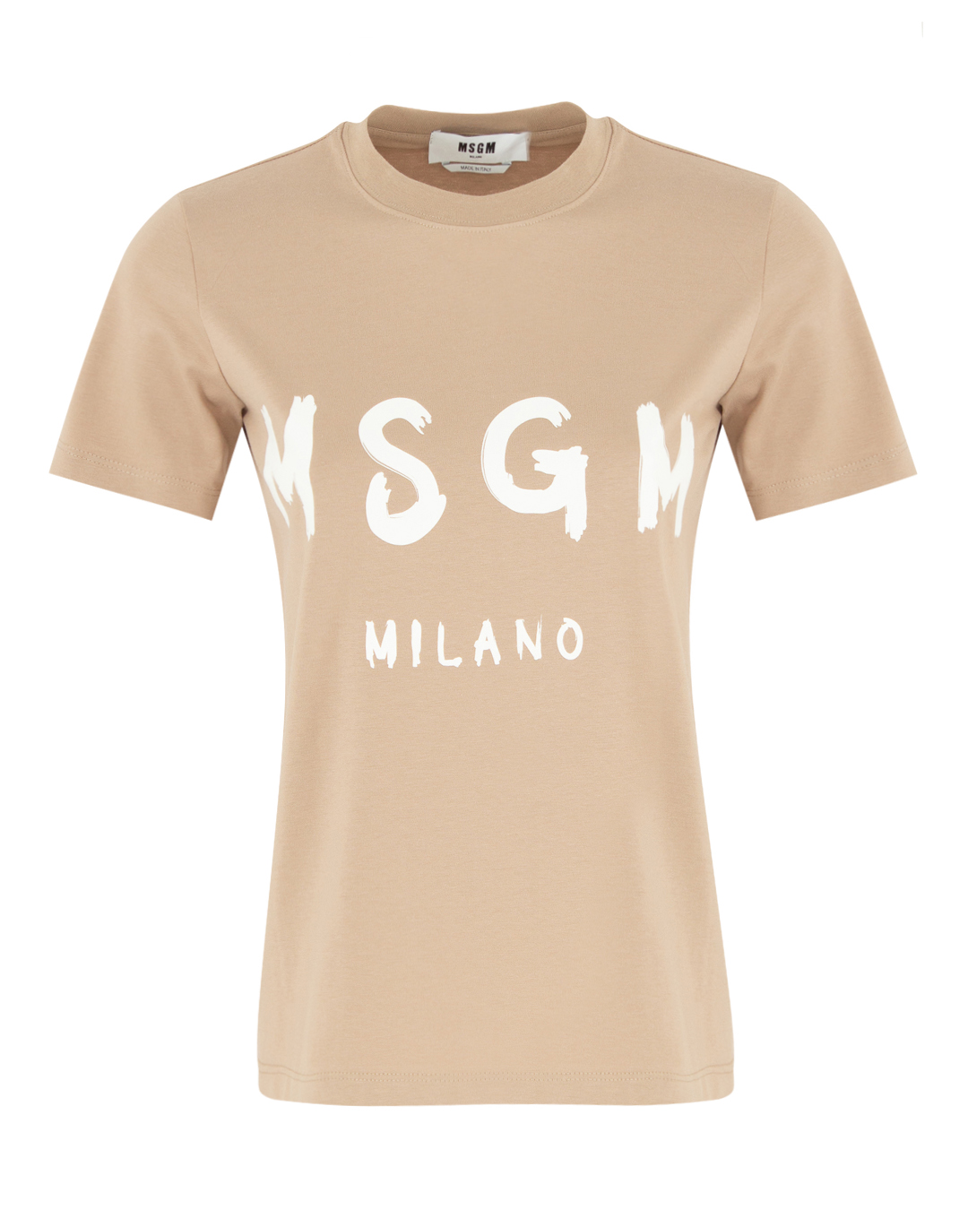 MSGM хлопковая футболка с логотипом бренда  артикул 3641MDM510 марки MSGM купить за 13200 руб.