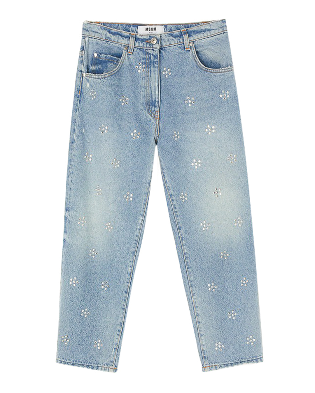 MSGM джинсы с отделкой кристаллами  артикул 3641MDP256X марки MSGM купить за 47700 руб.