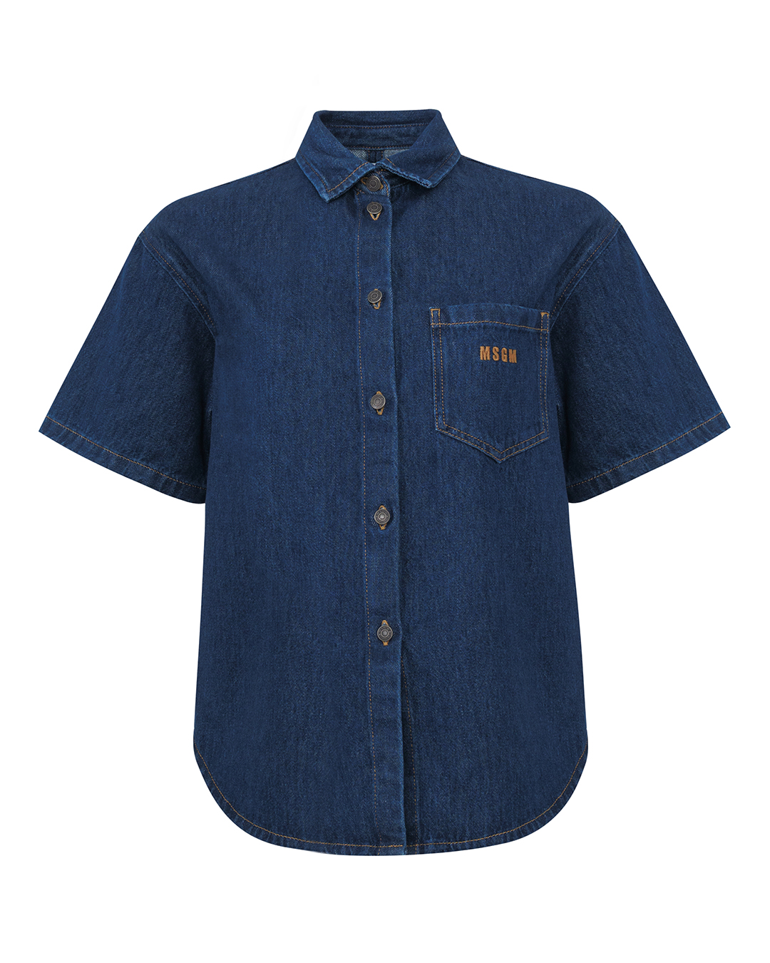 MSGM рубашка  из денима артикул 3842MDE230 марки MSGM купить за 56800 руб.