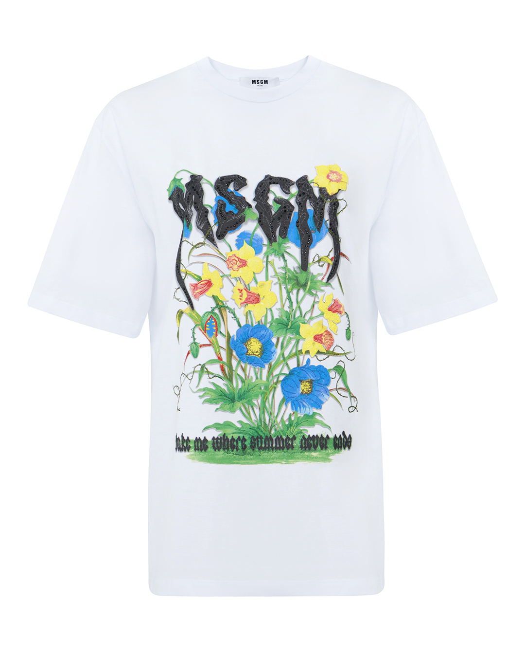 MSGM футболка  с принтом артикул 3842MDM102 марки MSGM купить за 20200 руб.