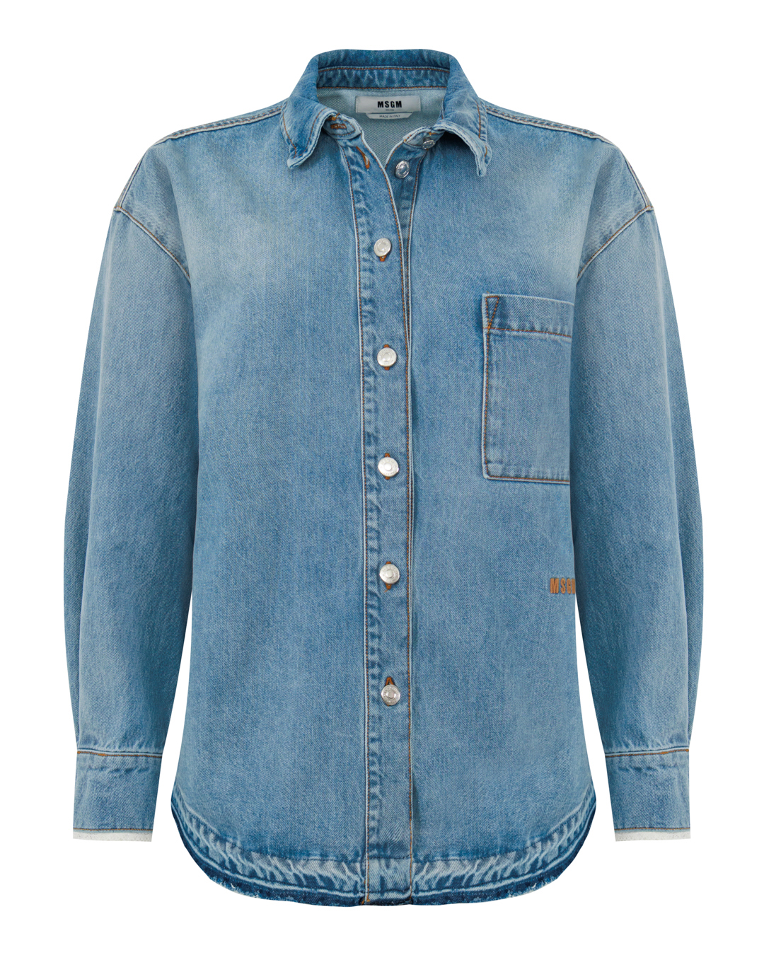 MSGM рубашка из денима артикул 4041MDE231L марки MSGM купить за 43800 руб.