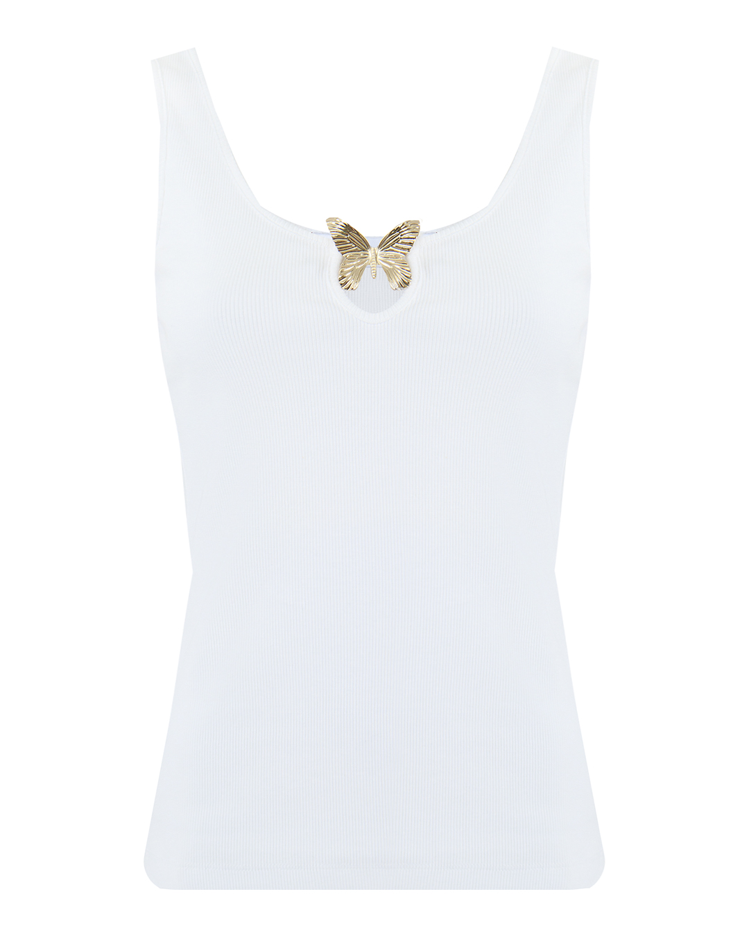 BLUMARINE топ с декоративным элементом артикул 4T035A марки BLUMARINE купить за 18300 руб.