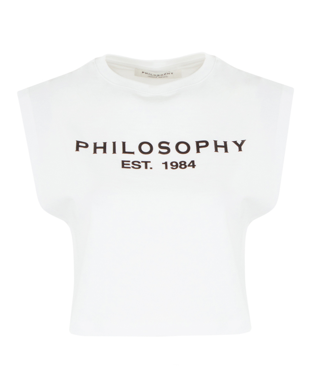PHILOSOPHY DI LORENZO SERAFINI хлопковый топ  с принтом  артикул A0701.24 марки PHILOSOPHY DI LORENZO SERAFINI купить за 17500 руб.