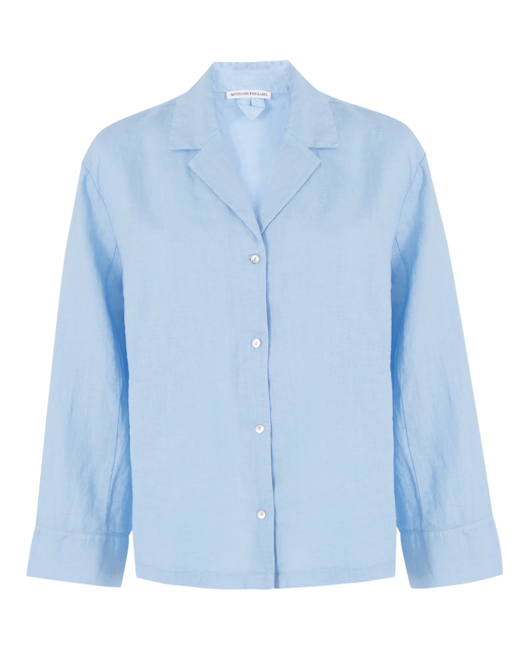 ANTELOPE THE LABEL рубашка изо льна  в пижамном стиле  артикул A5.BABYBLUE марки ANTELOPE THE LABEL купить за 24400 руб.