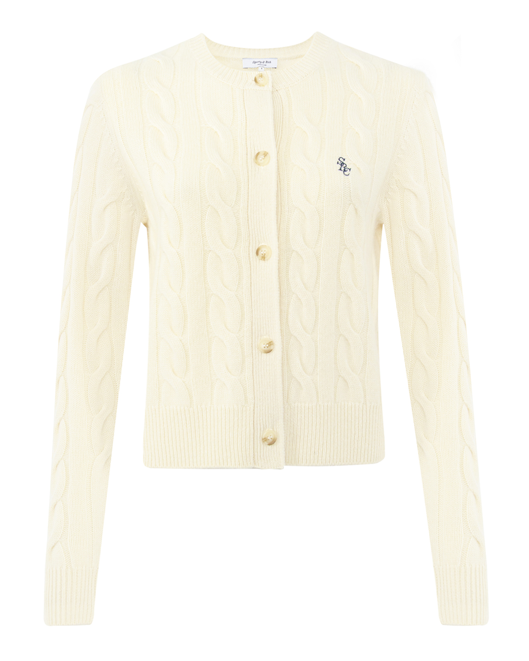 Sporty & Rich кардиган вязки косами  артикул CA003512302CR марки Sporty & Rich купить за 45600 руб.