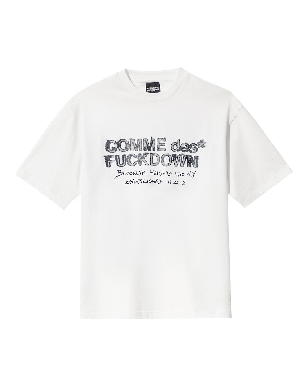 COMME des FUCKDOWN хлопковая футболка с принтом  артикул CFABM00102 марки COMME des FUCKDOWN купить за 12500 руб.