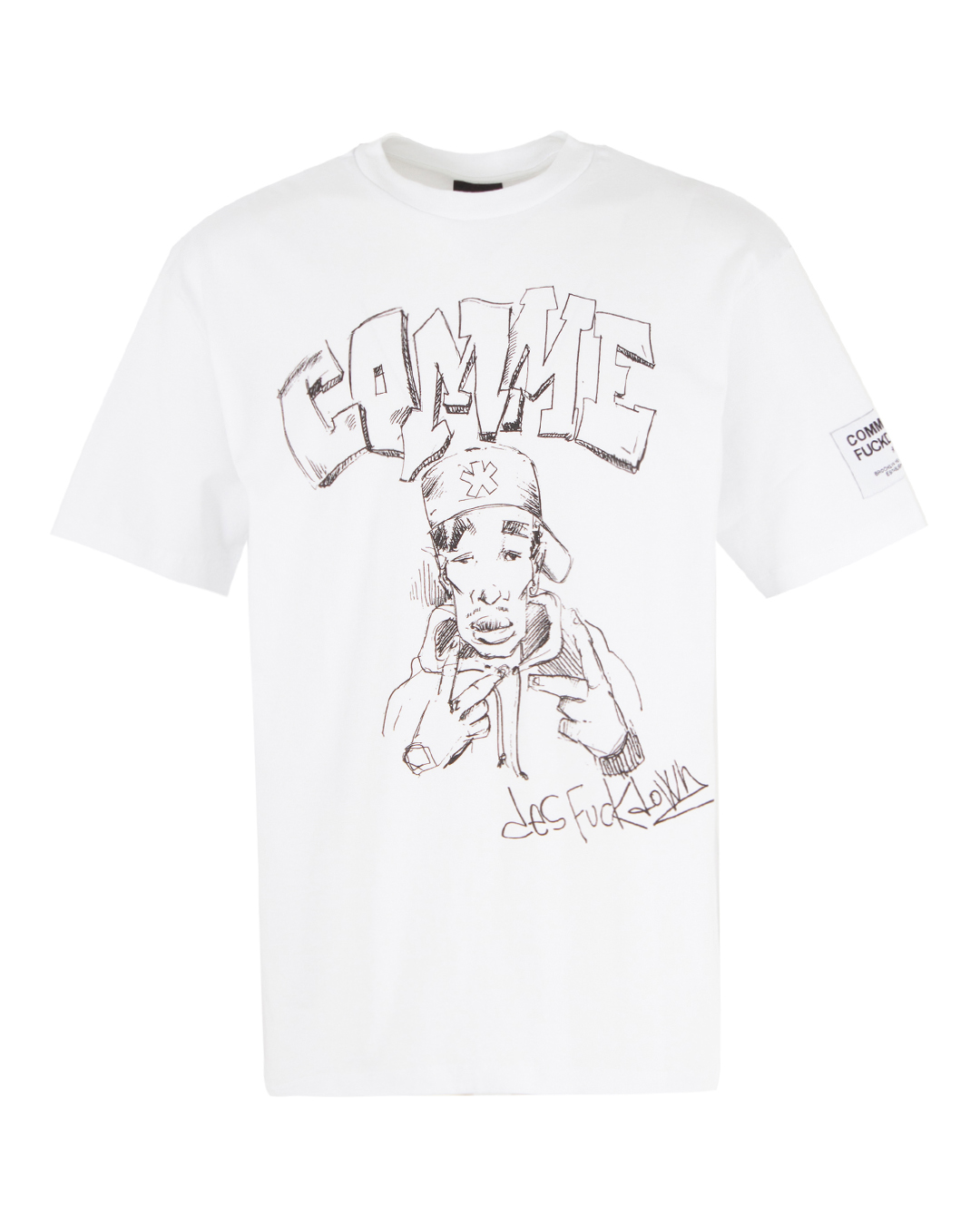 COMME des FUCKDOWN хлопковая футболка с принтом  артикул CFABM00109 марки COMME des FUCKDOWN купить за 12500 руб.