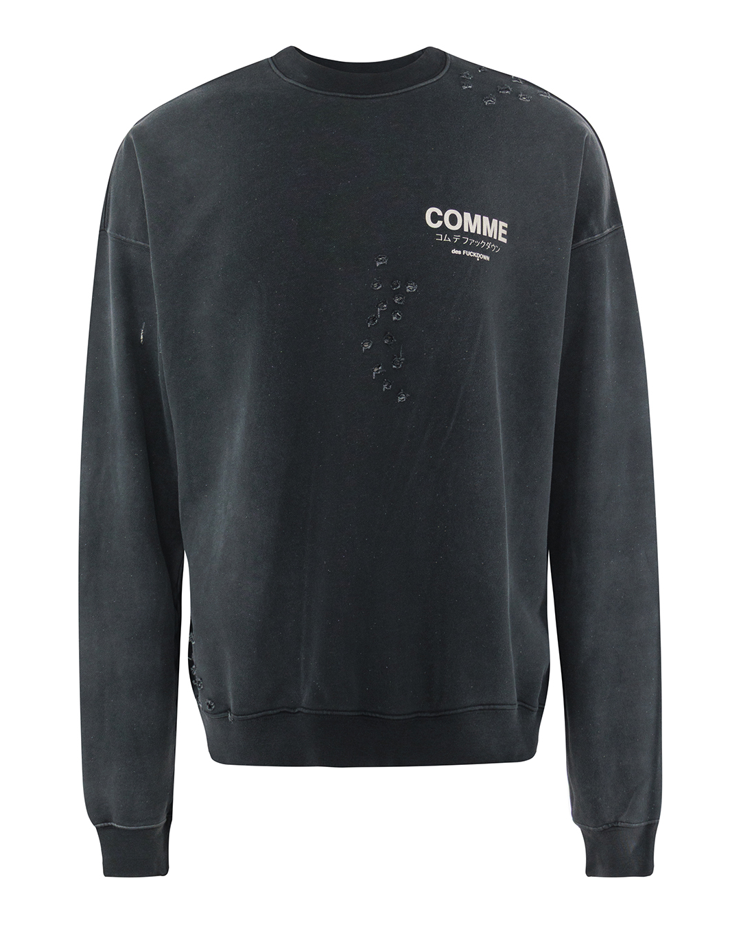 COMME des FUCKDOWN свитшот  с винтажным эффектом  артикул CFABM01531 марки COMME des FUCKDOWN купить за 28000 руб.