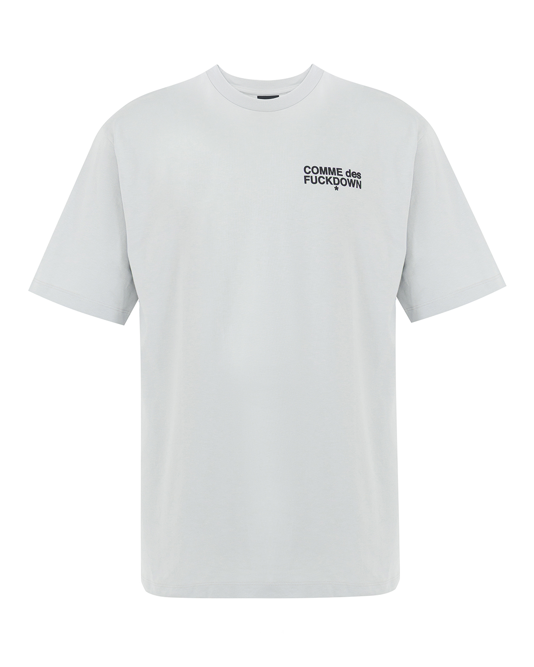 COMME des FUCKDOWN серая футболка из хопка  артикул CFABM01580 марки COMME des FUCKDOWN купить за 12400 руб.