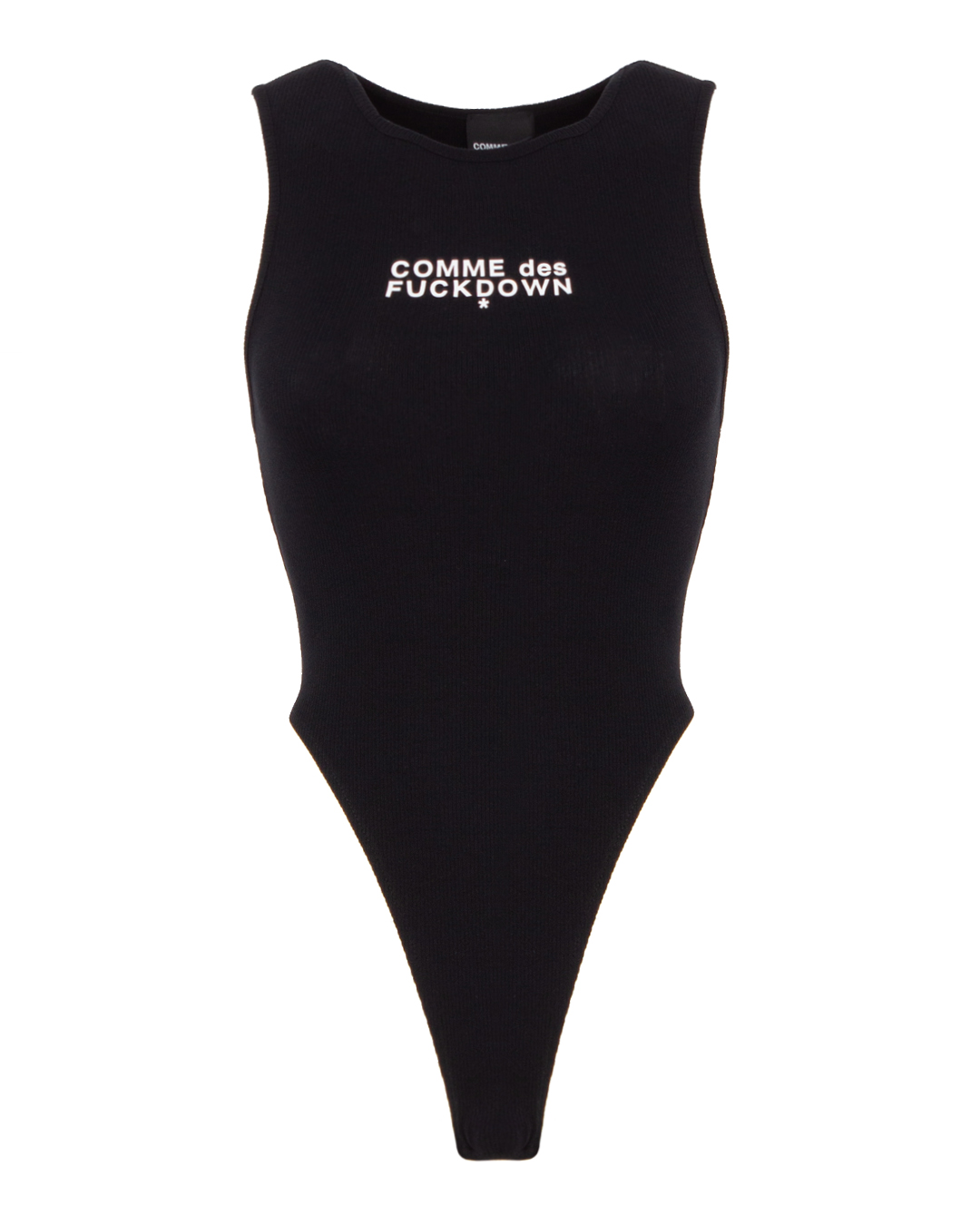 COMME des FUCKDOWN боди в рубчик  с логотипом  артикул CFABW00022 марки COMME des FUCKDOWN купить за 12500 руб.