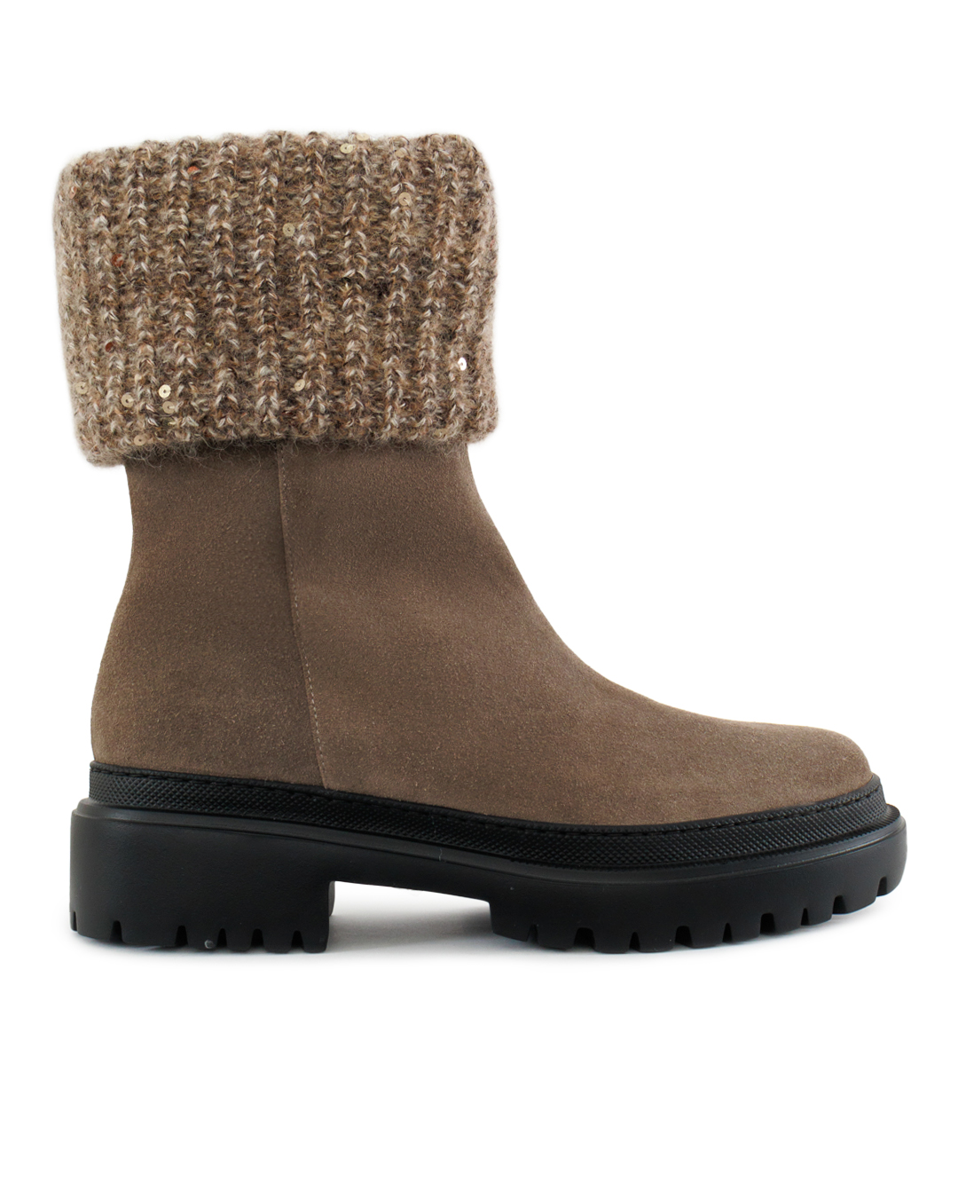 PANICALE ботинки  с отворотом из вязаного текстиля артикул D37BOOTS1 марки PANICALE купить за 78100 руб.