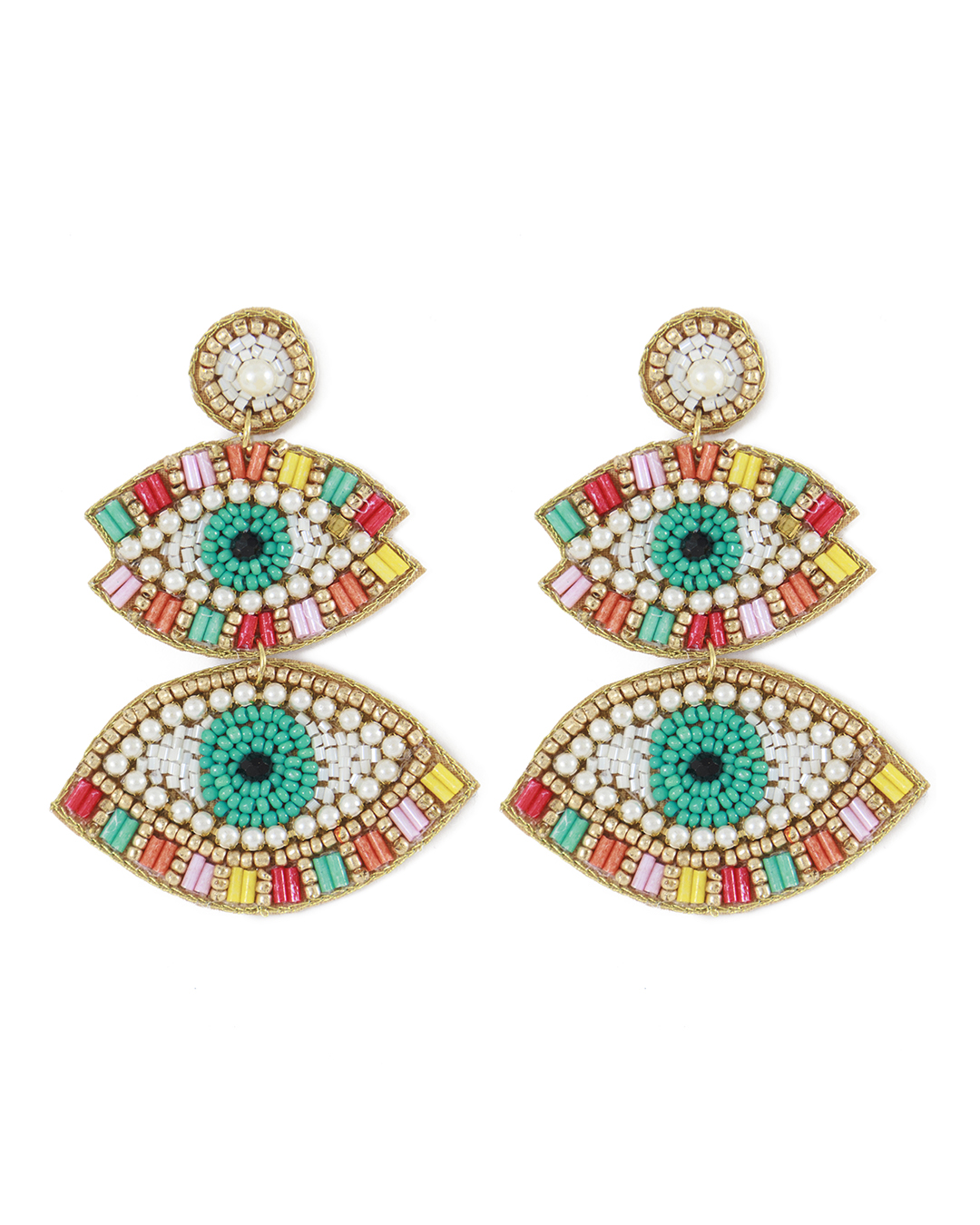Marina Fossati серьги  из биисера артикул EVIL EYE 3 марки Marina Fossati купить за 22500 руб.
