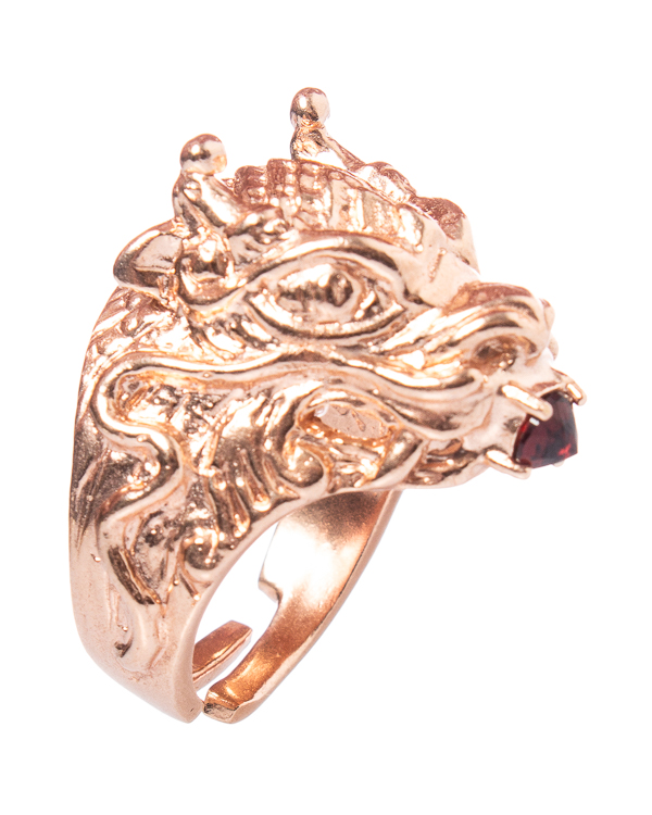 MIDGARD кольцо с отделкой камнем граната   артикул FaceOfDragon5626Gold марки MIDGARD купить за 67100 руб.