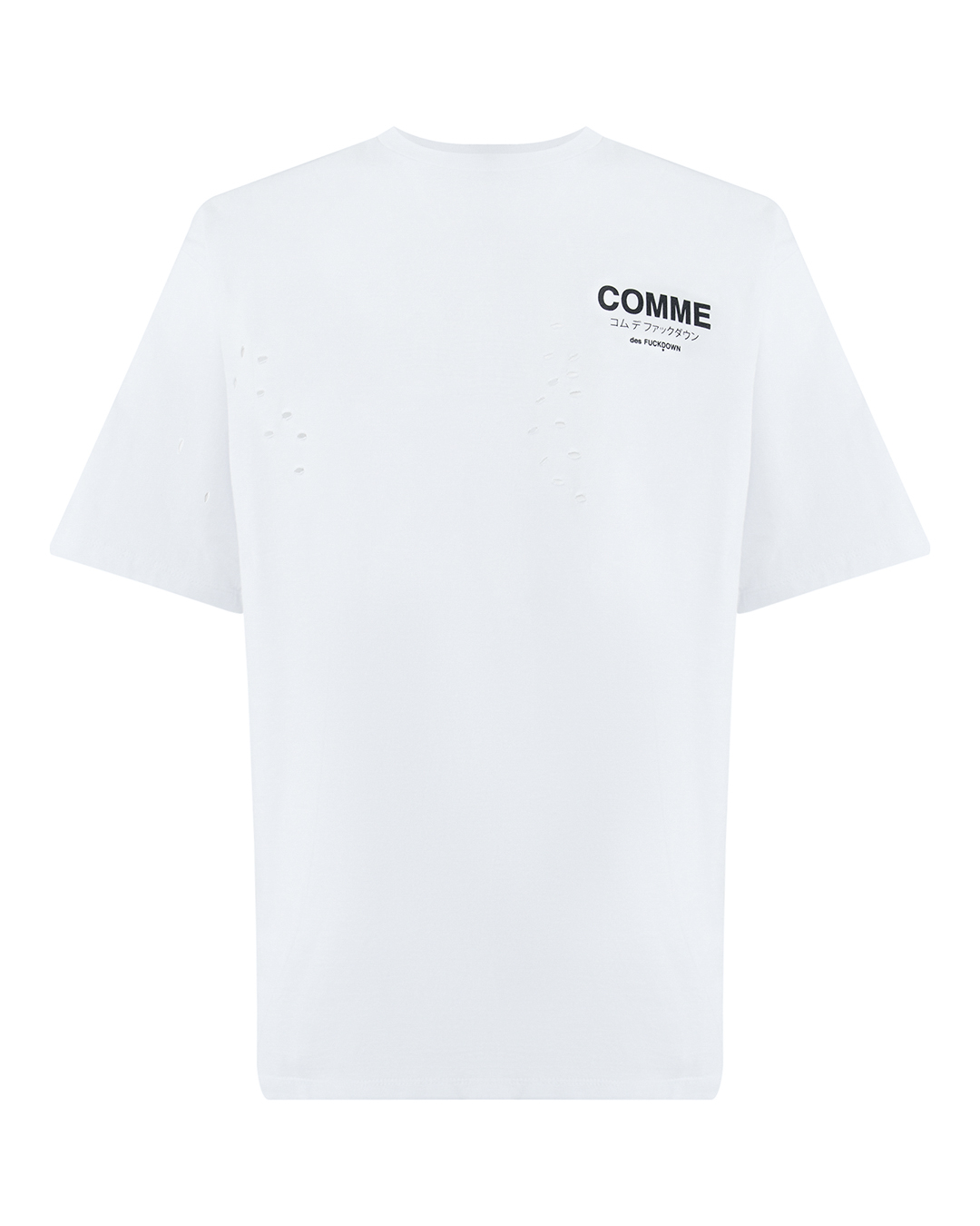 COMME des FUCKDOWN футболка из 100% хлопка артикул FMS5CFABM01532 марки COMME des FUCKDOWN купить за 14400 руб.