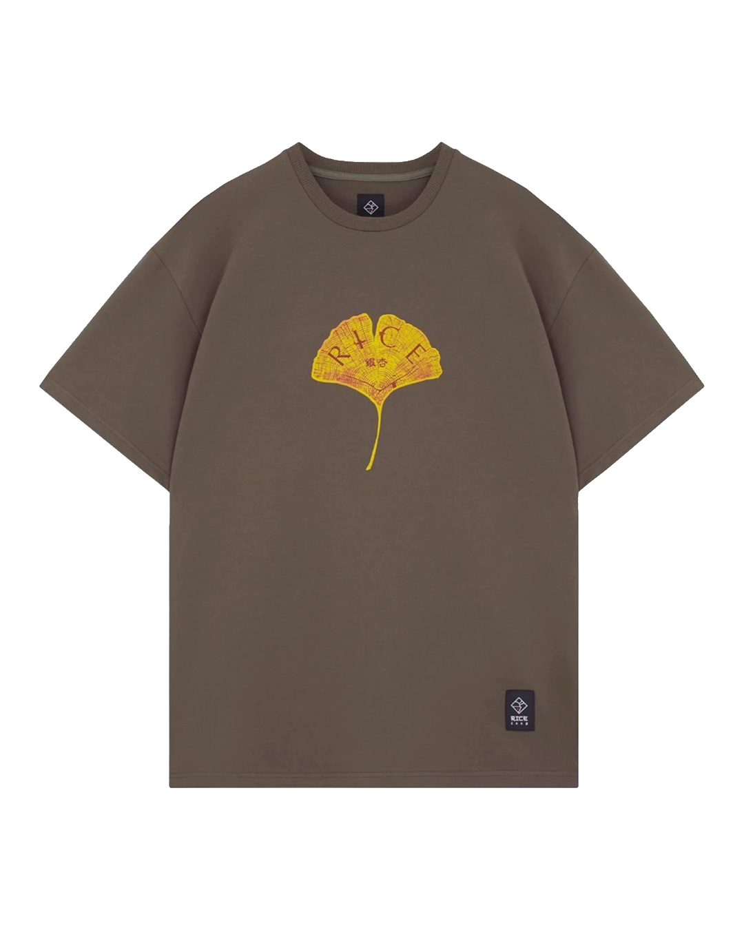RICE WEAR хлопковая футболка с принтом  артикул ginkgc марки RICE WEAR купить за 5000 руб.