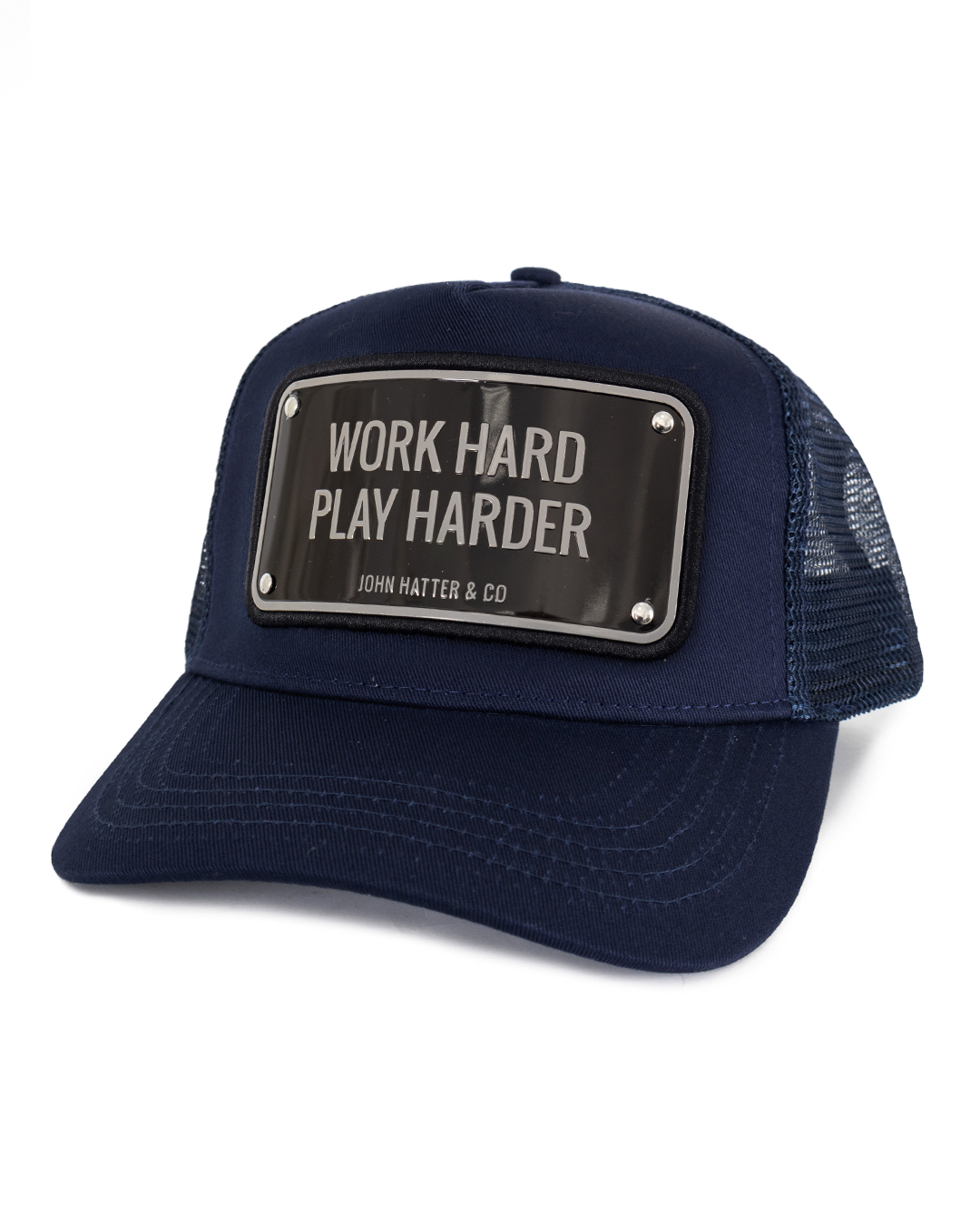 John Hatter & Co бейсболка с текстовым принтом артикул HARD PLAY HARDER марки John Hatter & Co купить за 15200 руб.