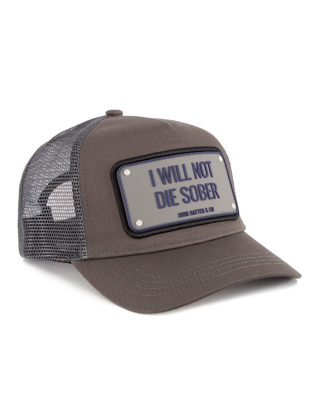 John Hatter & Co бейсболка с культовым слоганом артикул I WILL NOT DIE SOBER марки John Hatter & Co купить за 9300 руб.