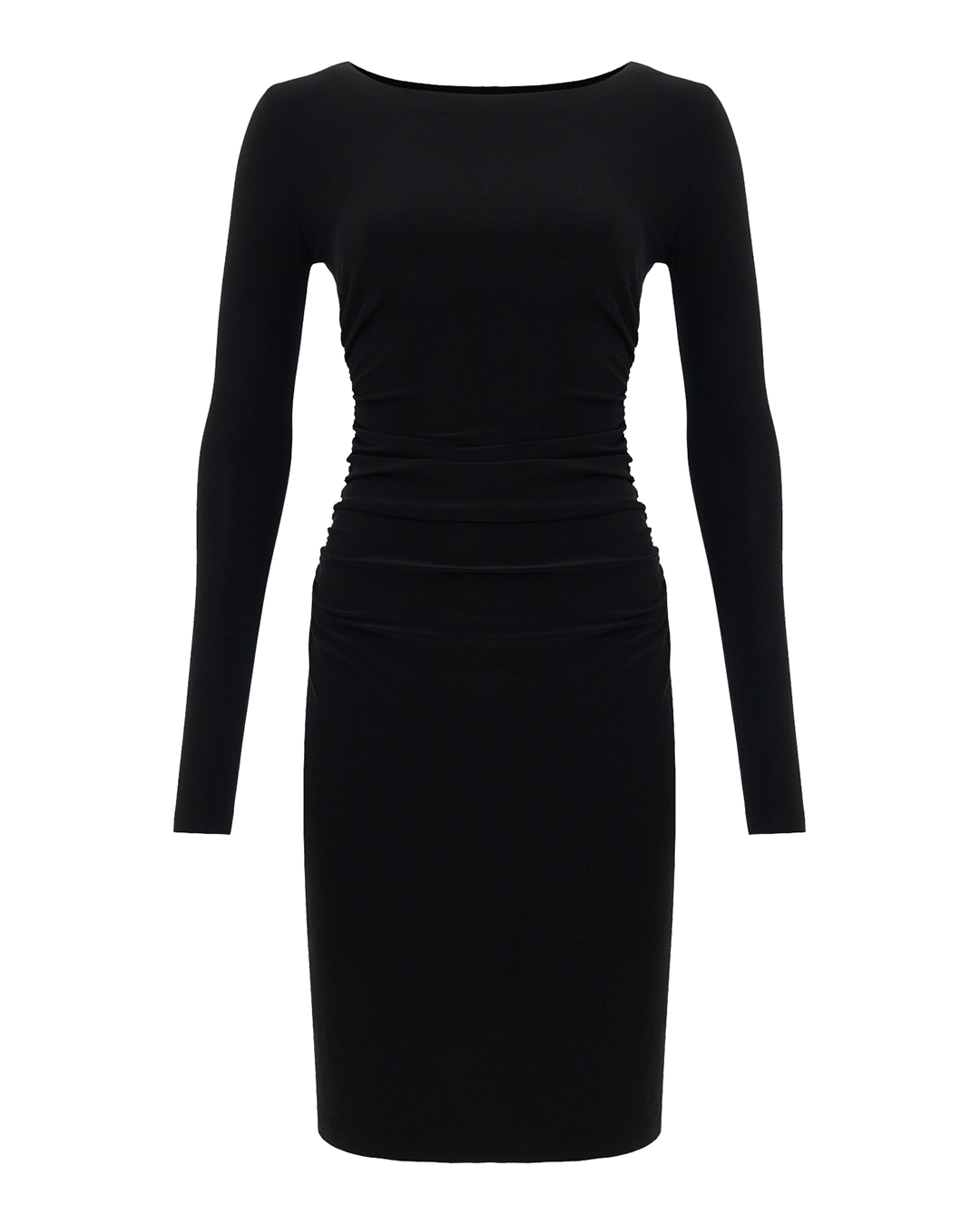 NORMA KAMALI платье с драпировкой на талии артикул KKFW1274BLK.25 марки NORMA KAMALI купить за 25000 руб.