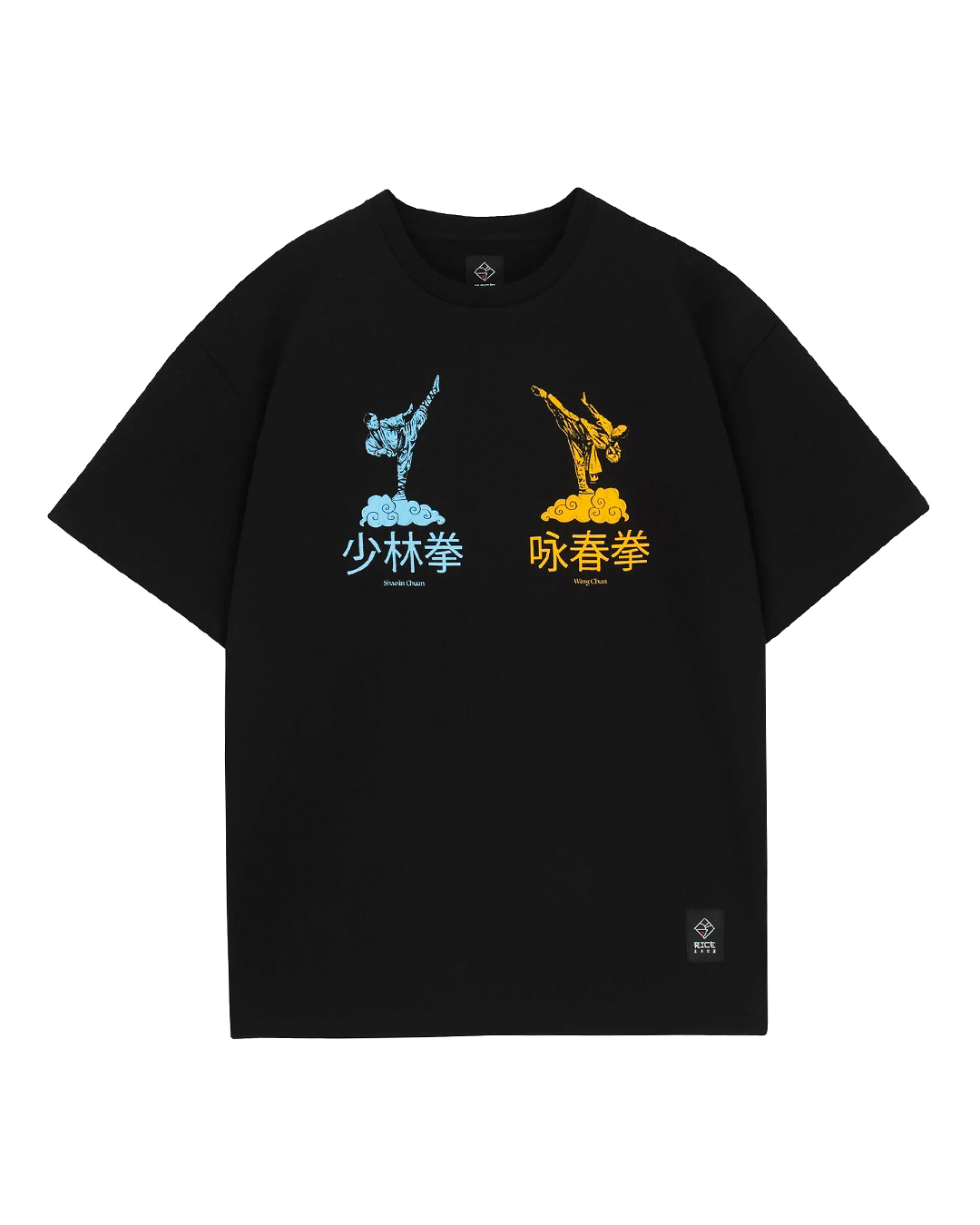 RICE WEAR хлопковая футболка с принтом  артикул kung-fu марки RICE WEAR купить за 5000 руб.