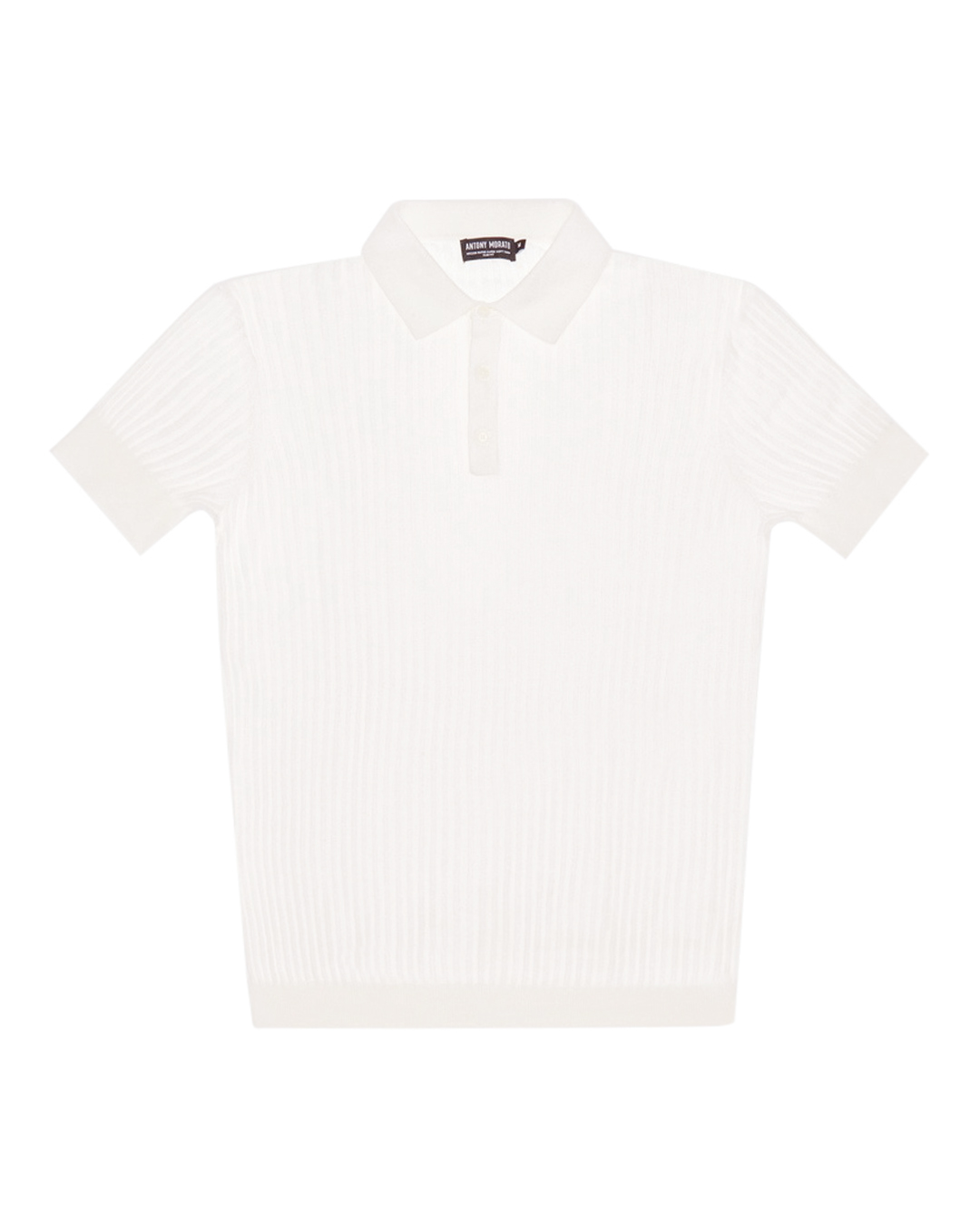Antony Morato поло из вискозы и льна  в рубчик  артикул MMSW01433-YA500068 марки Antony Morato купить за 5500 руб.