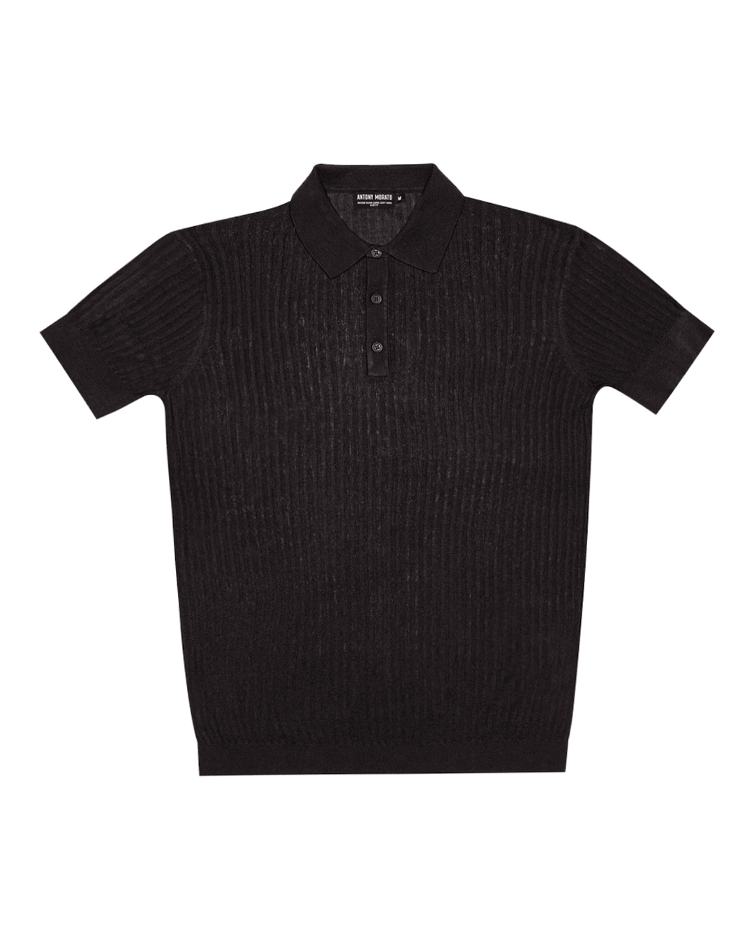 Antony Morato поло из вискозы и льна  в рубчик  артикул MMSW01433-YA500068 марки Antony Morato купить за 15800 руб.