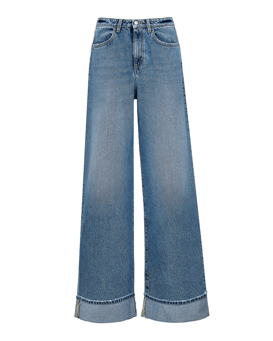 ICON DENIM широкие джинсы с отворотами  артикул NICOLE ID8250 марки ICON DENIM купить за 18900 руб.