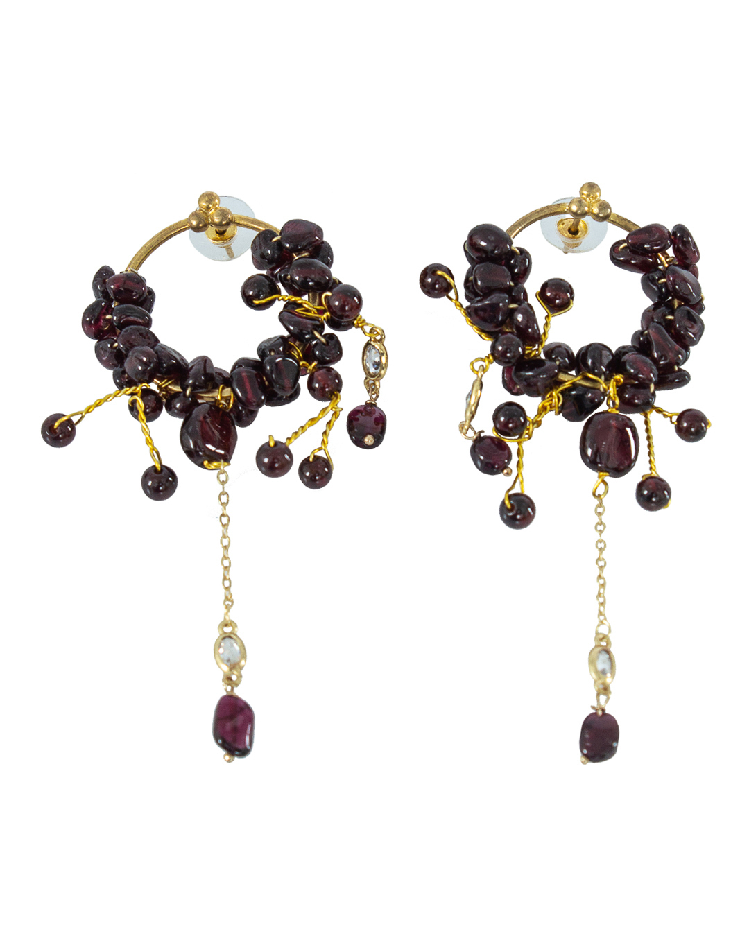 Rocca Florentina серьги с камнями граната  артикул OD280/23G марки Rocca Florentina купить за 15900 руб.