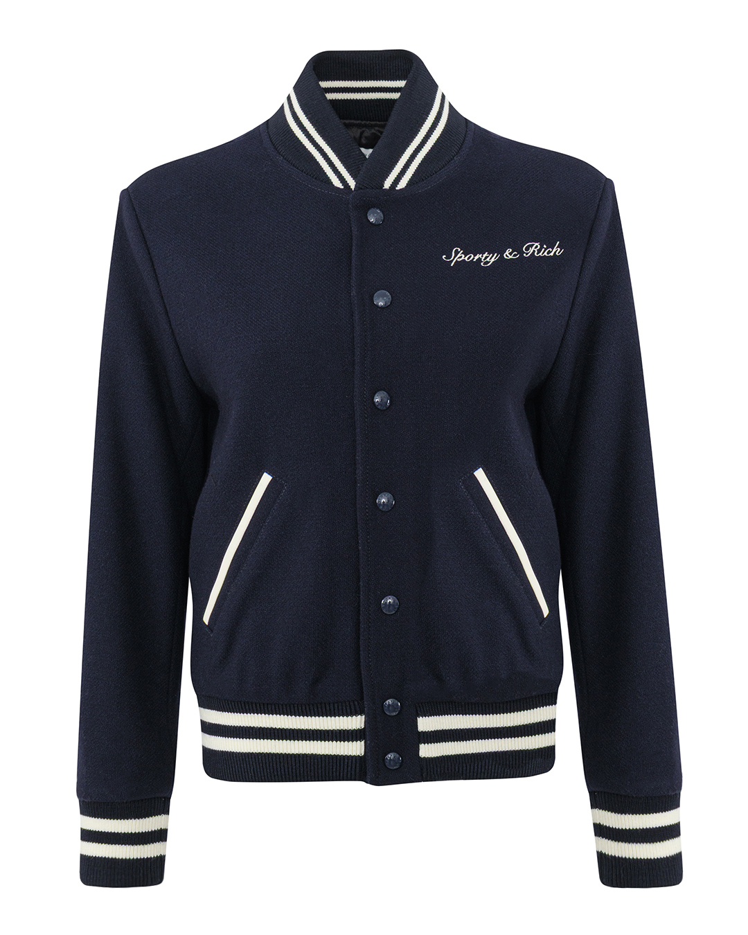 Sporty & Rich бомбер из шерсти  артикул OW007506306B марки Sporty & Rich купить за 79200 руб.