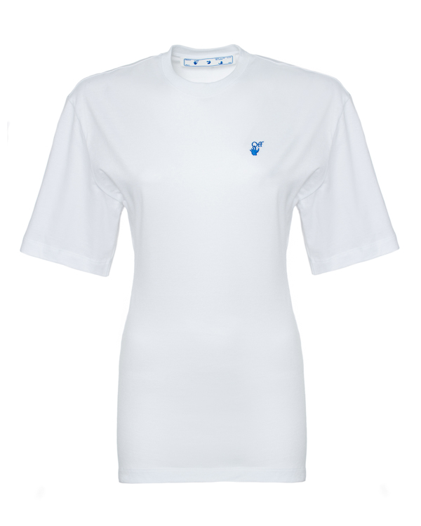 Off-White футболка из хлопка приталенного силуэта  артикул OWAA080S20JER0020145 марки Off-White купить за 8600 руб.