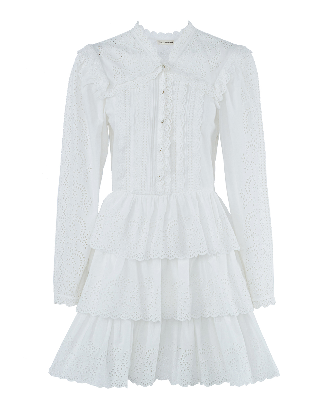 ULLA JOHNSON платье с отделкой шитьем  артикул PS220114 марки ULLA JOHNSON купить за 15700 руб.
