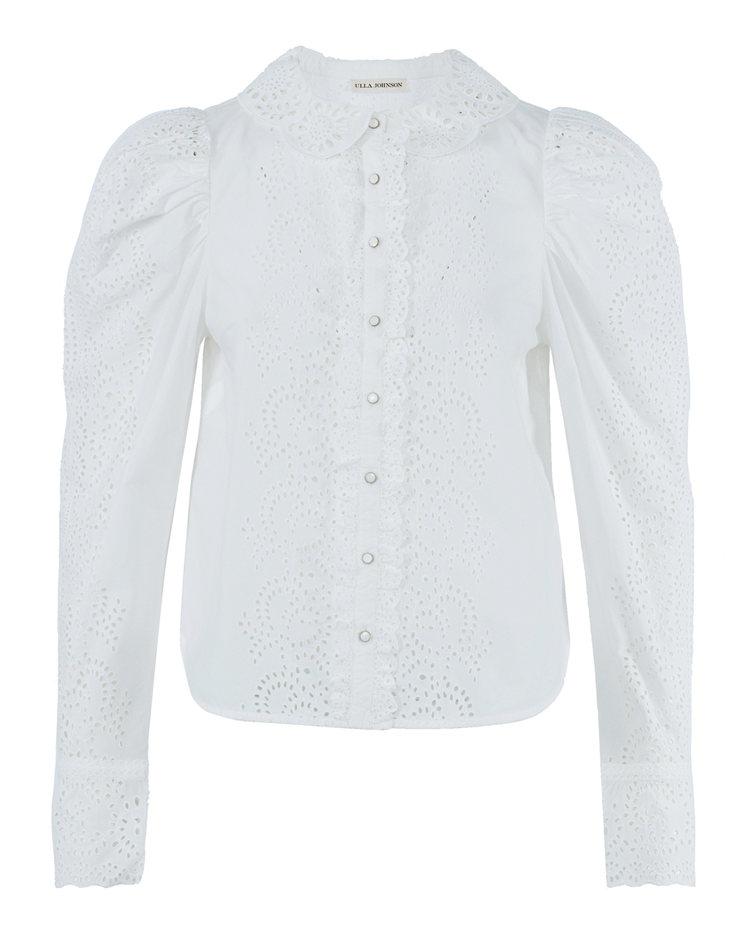 ULLA JOHNSON блуза с отделкой шитьем  артикул PS220213 марки ULLA JOHNSON купить за 10900 руб.