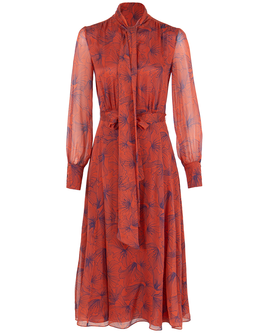 ROCHAS платье с поясом артикул ROPX50246A марки ROCHAS купить за 83300 руб.