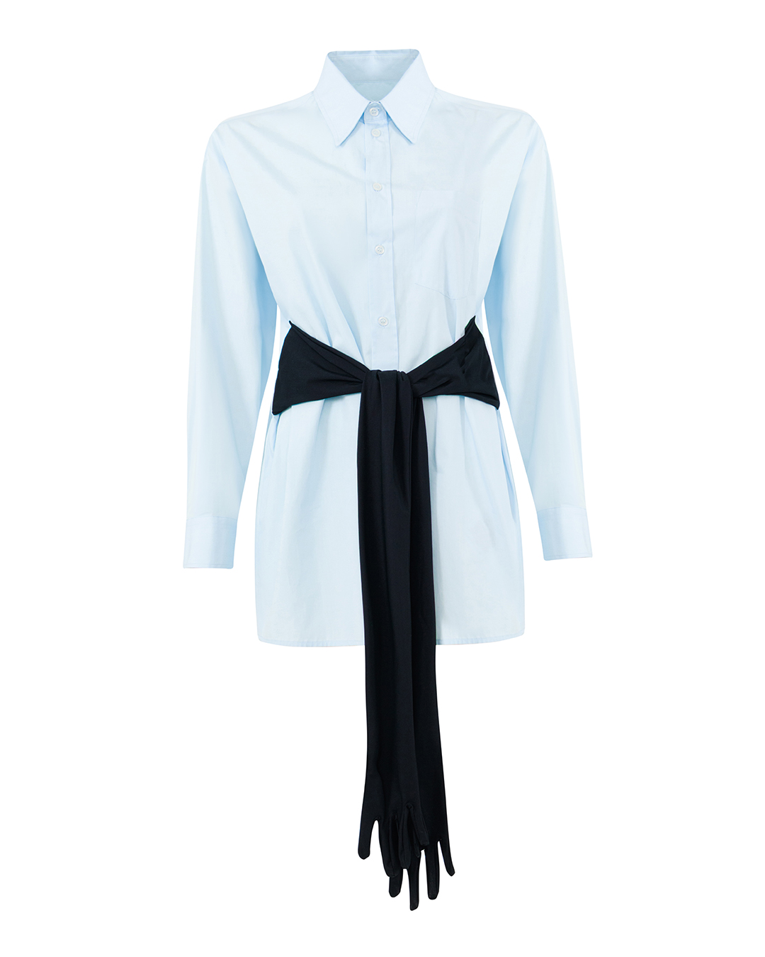 MM6 Maison Margiela блуза с эффектом пояса из перчаток артикул S52DT0060 марки MM6 Maison Margiela купить за 88700 руб.