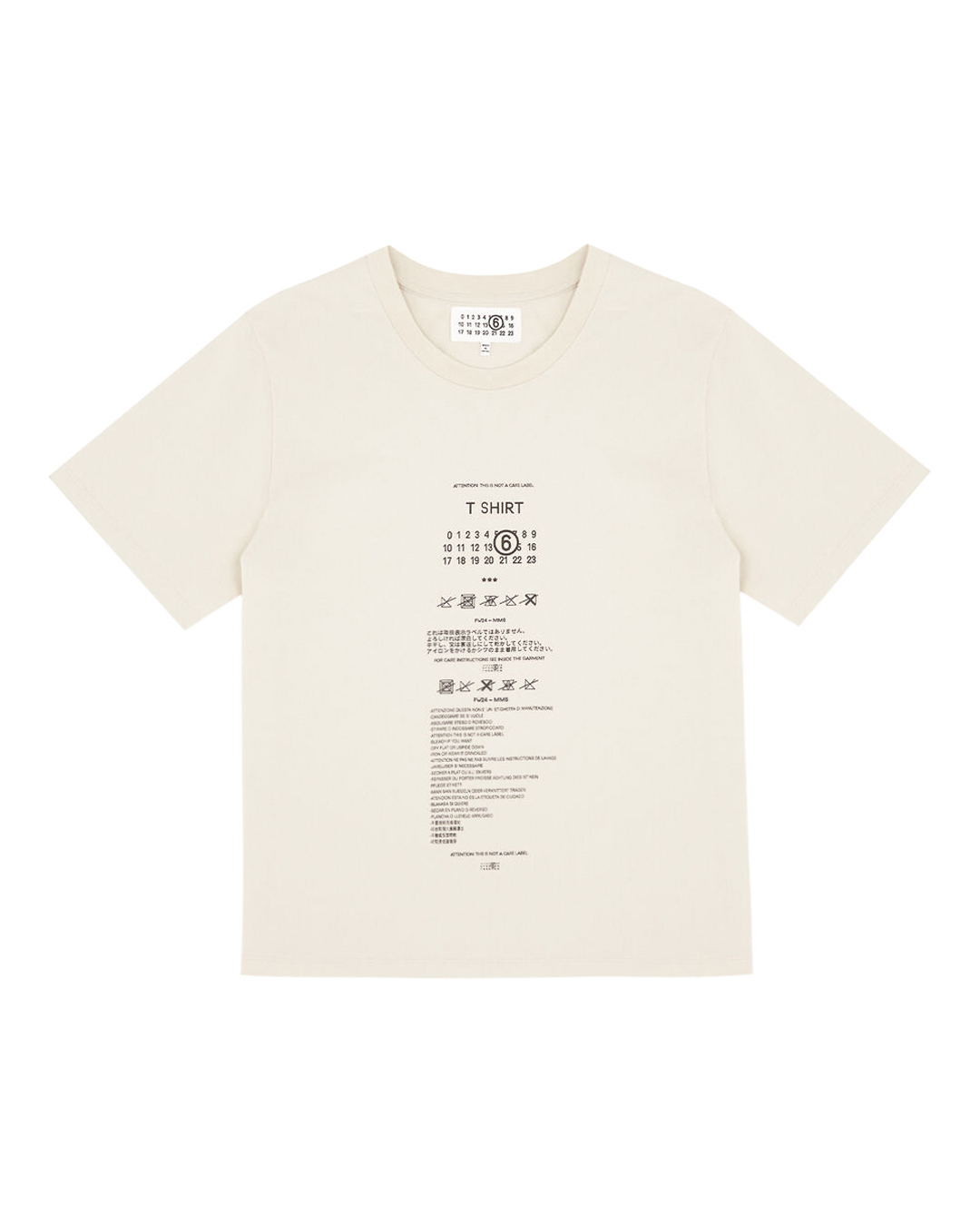 MM6 Maison Margiela хлопковая футболка с текстовым принтом  артикул S52GC0320 марки MM6 Maison Margiela купить за 35400 руб.