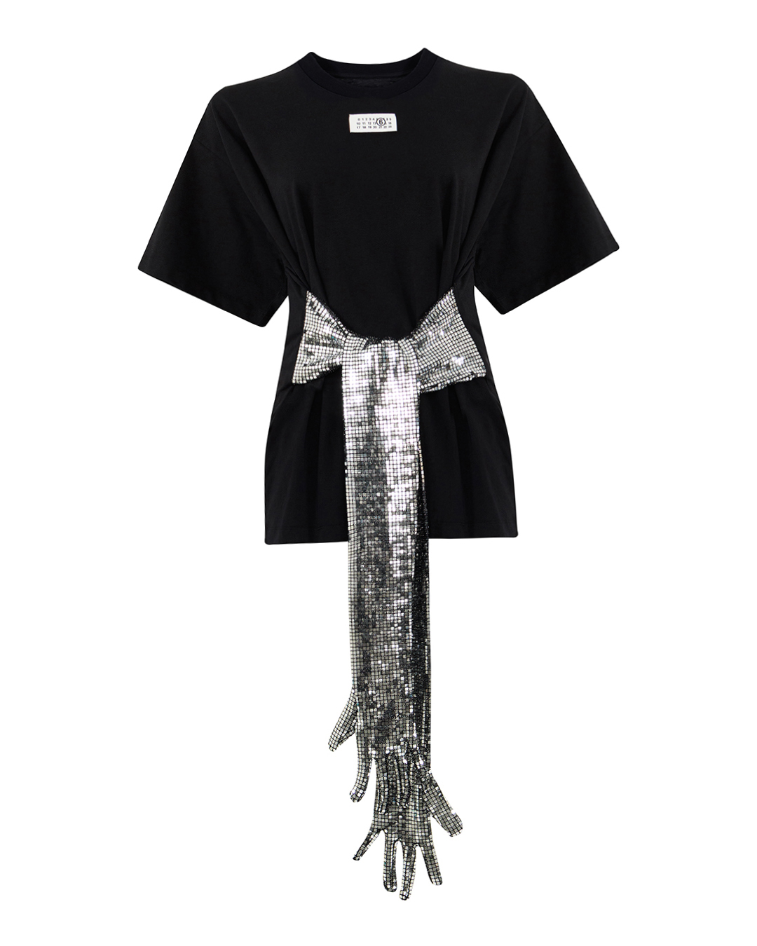 MM6 Maison Margiela футболка с эффектом пояса из перчаток артикул S52GC0358 марки MM6 Maison Margiela купить за 50300 руб.
