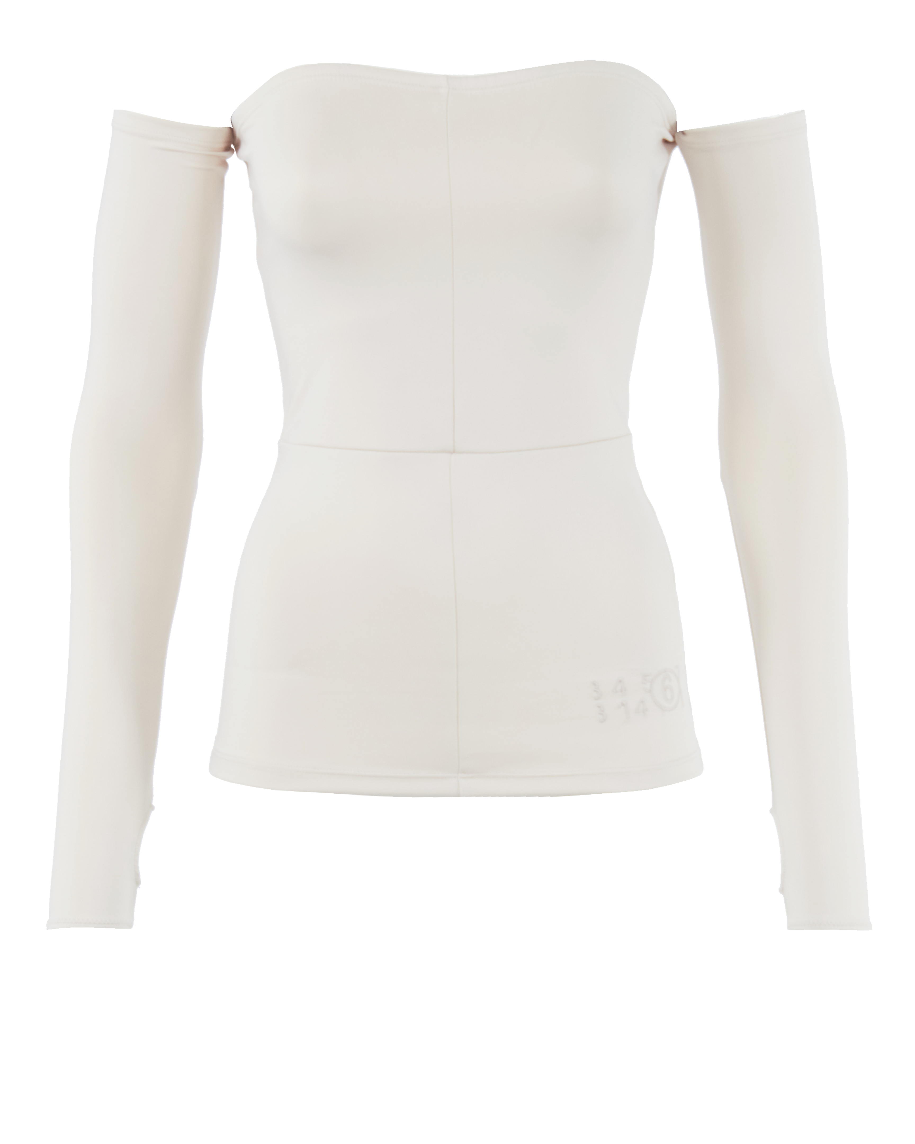 MM6 Maison Margiela топ с открытыми плечами  артикул S52NC0312 марки MM6 Maison Margiela купить за 32100 руб.
