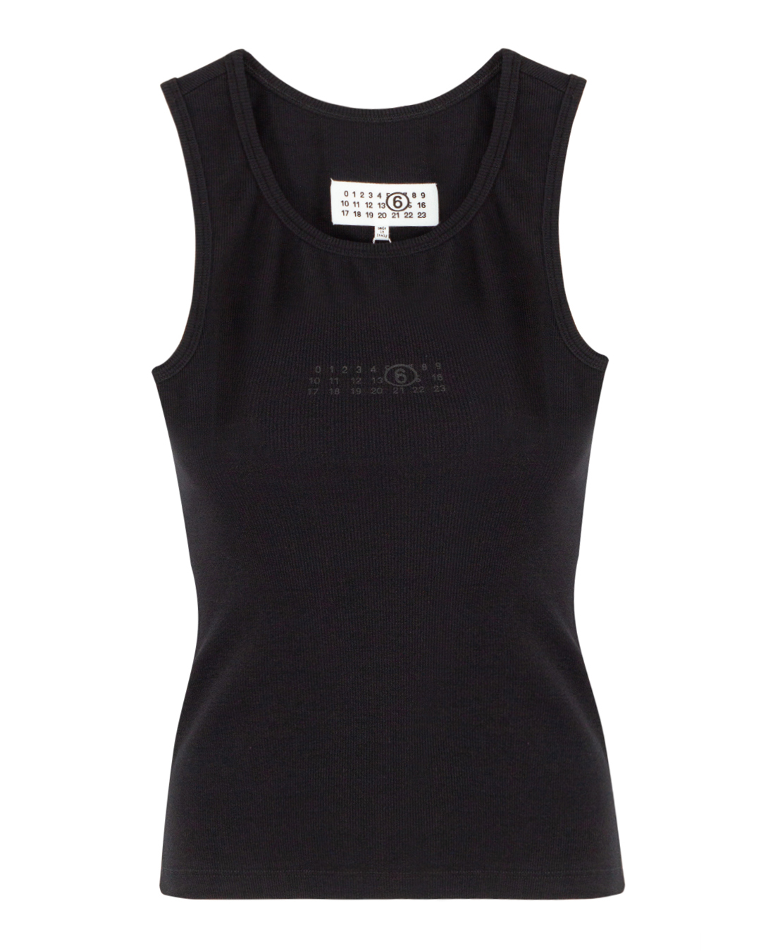 MM6 Maison Margiela майка  из хлопка в рубчик  артикул S52NL0067 марки MM6 Maison Margiela купить за 27900 руб.
