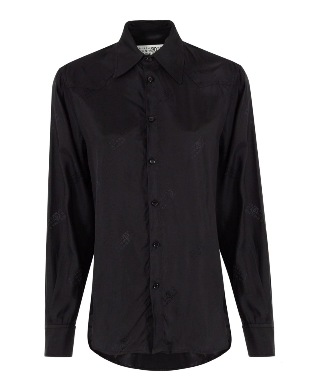MM6 Maison Margiela блуза из вискозы  с логотипом бренда  артикул S62DT0019 марки MM6 Maison Margiela купить за 52400 руб.