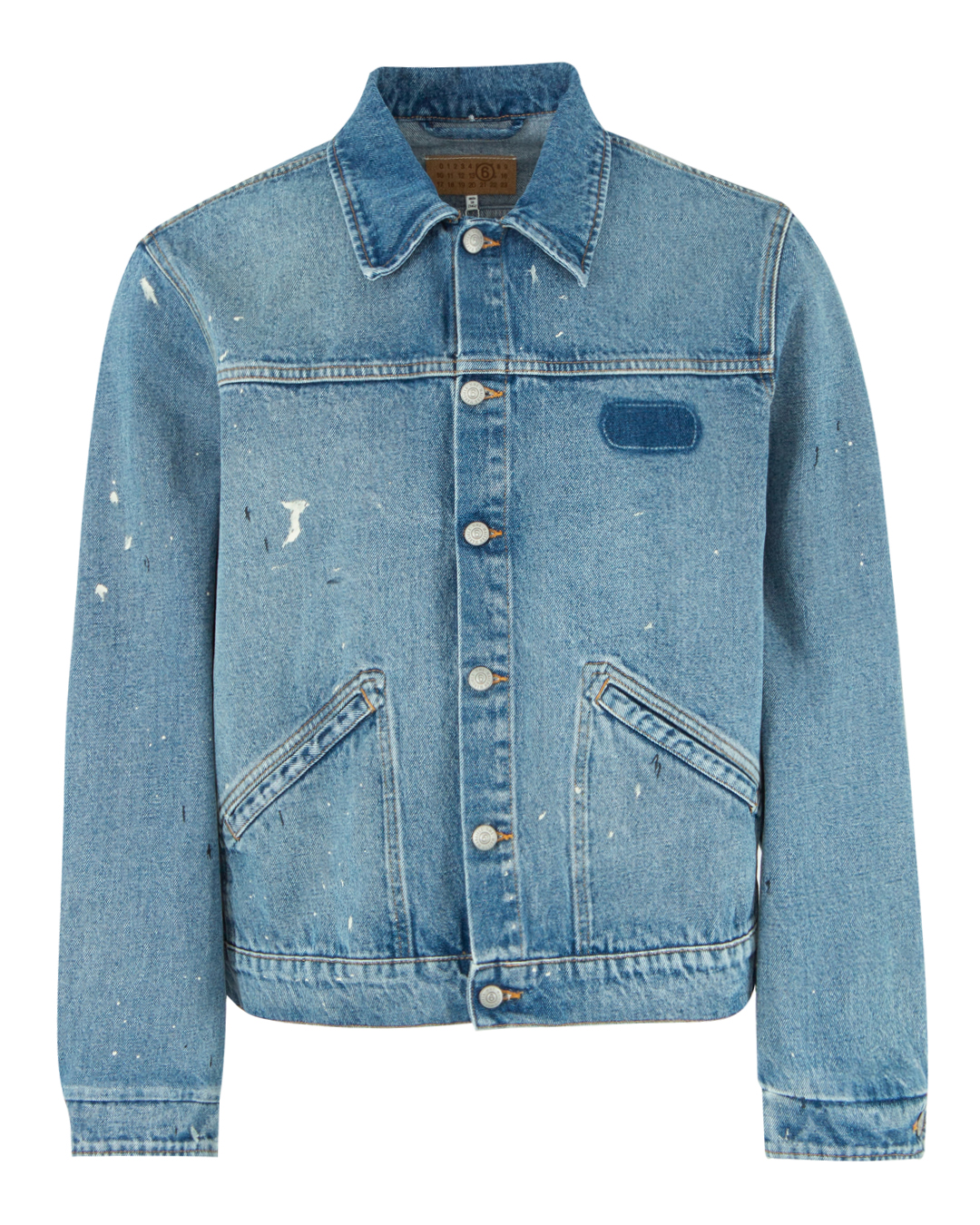 MM6 Maison Margiela джинсовая куртка с декоративными пятнами краски  артикул SH0AM0006 марки MM6 Maison Margiela купить за 104400 руб.