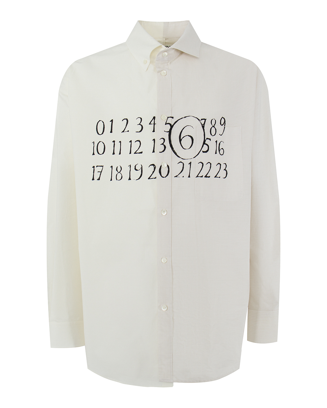 MM6 Maison Margiela рубашка с асимметричным низом артикул SH0DT0025 марки MM6 Maison Margiela купить за 77400 руб.