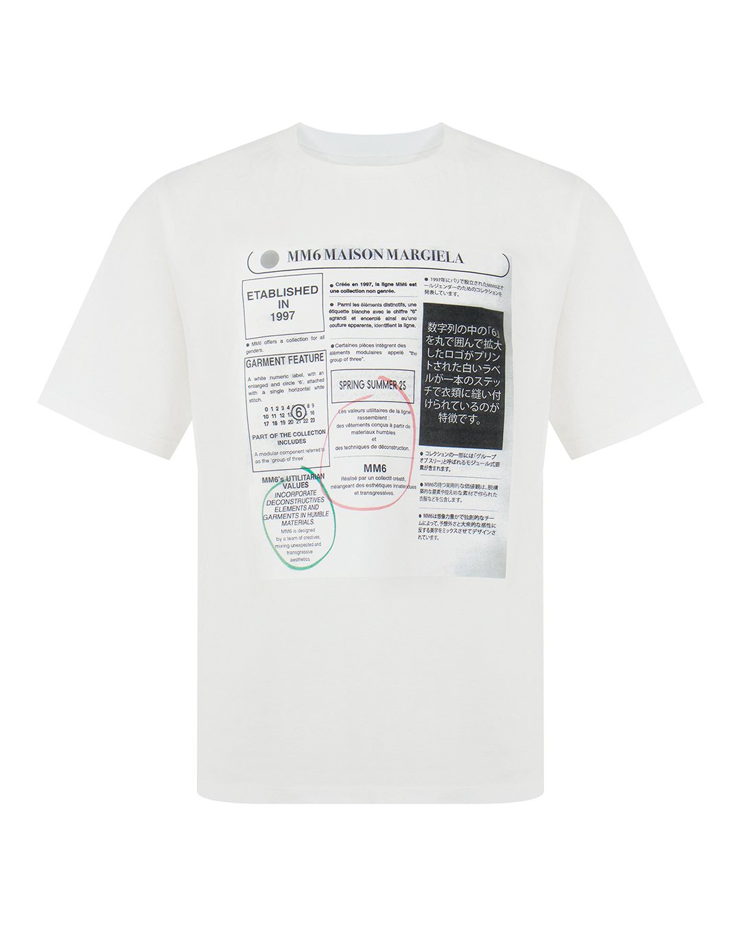 MM6 Maison Margiela футболка из 100% хлопка артикул SH0GC0043 марки MM6 Maison Margiela купить за 35400 руб.