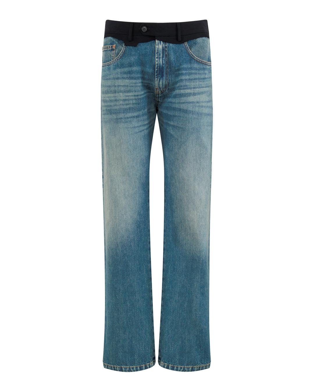 MM6 Maison Margiela джинсы с контрастным поясом артикул SH0LA0032 марки MM6 Maison Margiela купить за 69000 руб.