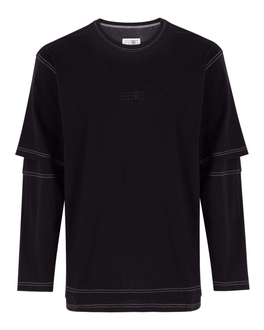 MM6 Maison Margiela лонгслив с двойными рукавами  артикул SH0NH0001 марки MM6 Maison Margiela купить за 49200 руб.